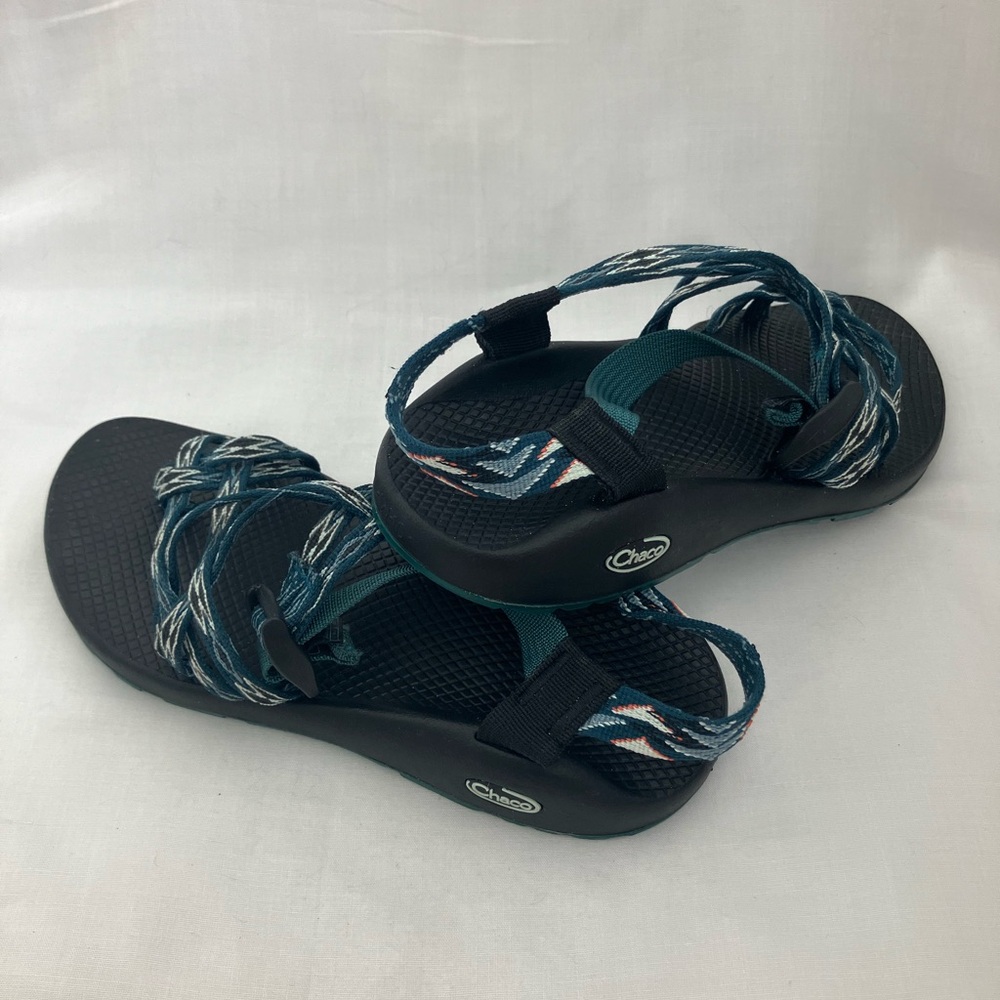 CHACO ZX/2 Classic Women’s 10 Sport Sandals slip on toe loop multi color green